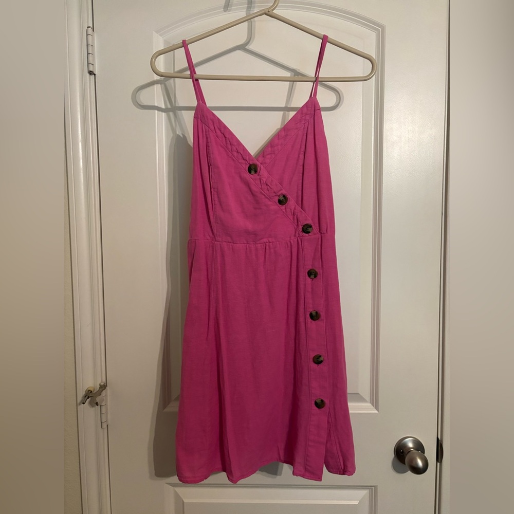 American Eagle Outfitters Pink Dress with Buttons